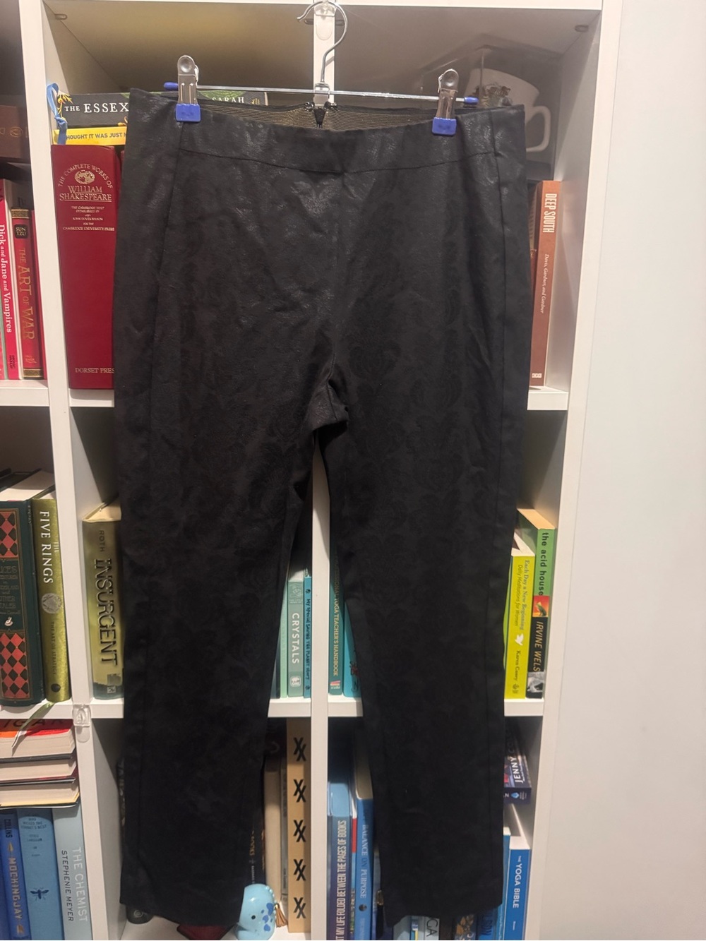Anthropologie Black Men's Dress Pants with Subtle Jacquard Pattern